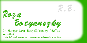 roza botyanszky business card